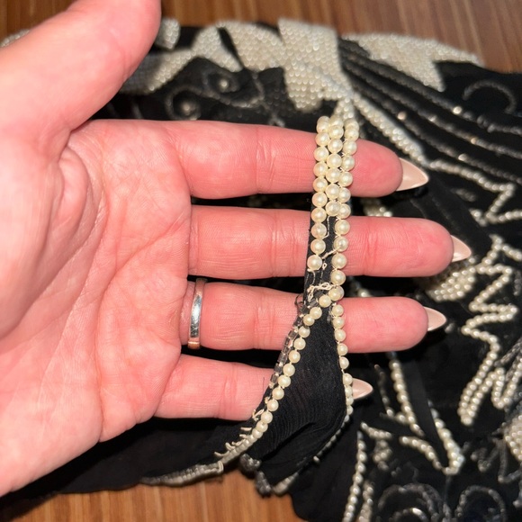 Vintage beaded and sequined silk gown maxi dress - Picture 8 of 10